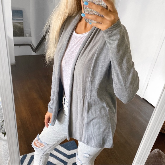 🐚 ZARA KNIT GREY BASIC CARDIGAN SWEATER! - Picture 6 of 12